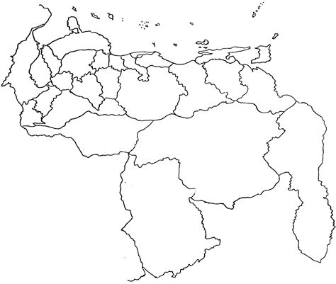mapa de venezuela blanco y negro